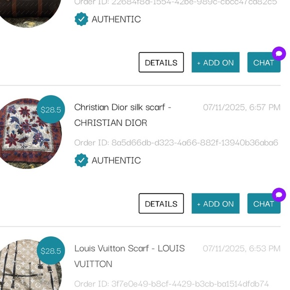 Dior Silk Scarf with Floral Design - Picture 3 of 3